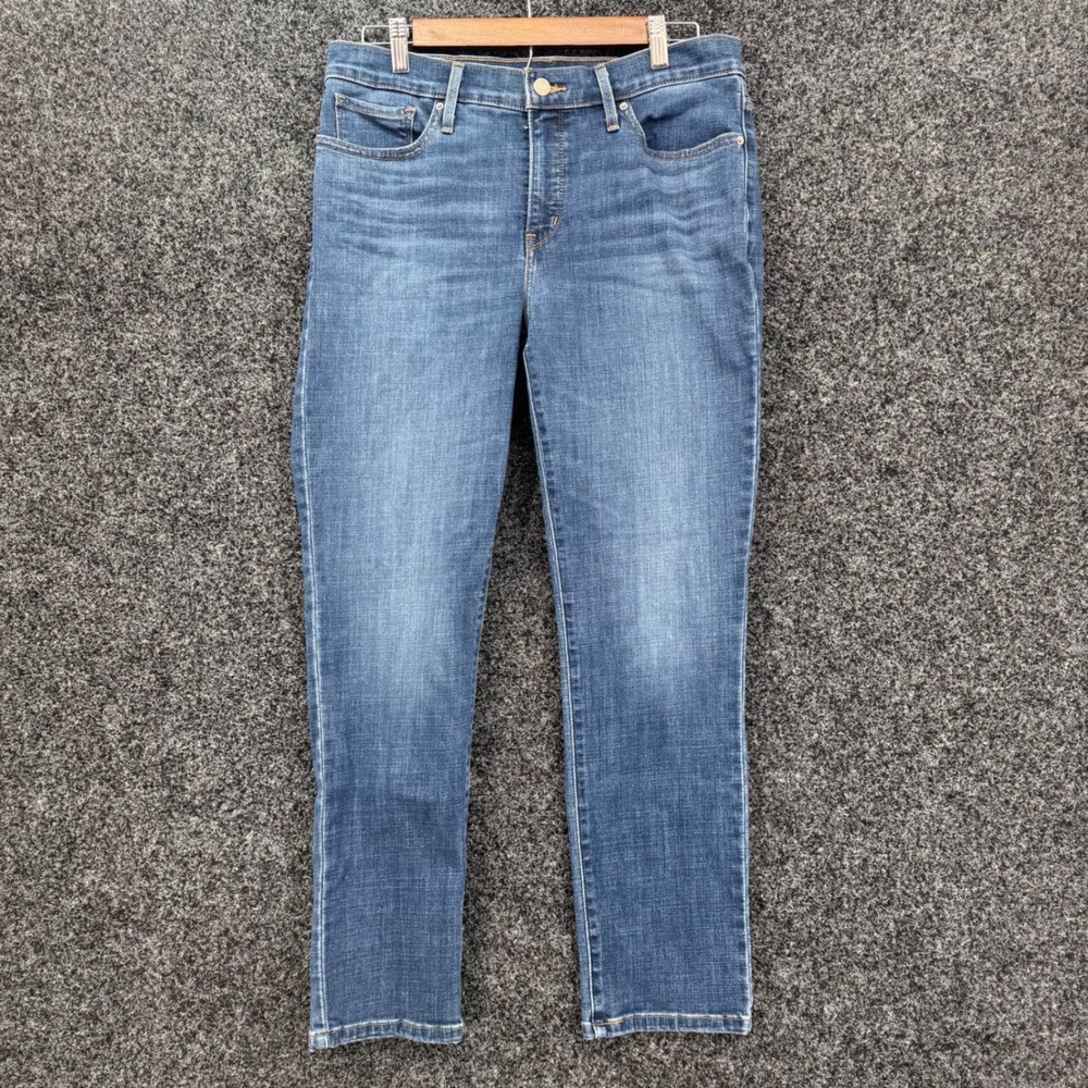 Levis 312 Shaping Slim Jeans Womens 31 Medium Wash Blue Mid Rise Stretch Denim